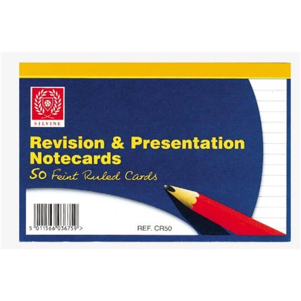 Silvine Revision Cards White